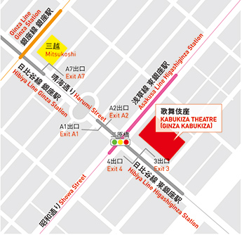 Kabukiza Theatre map